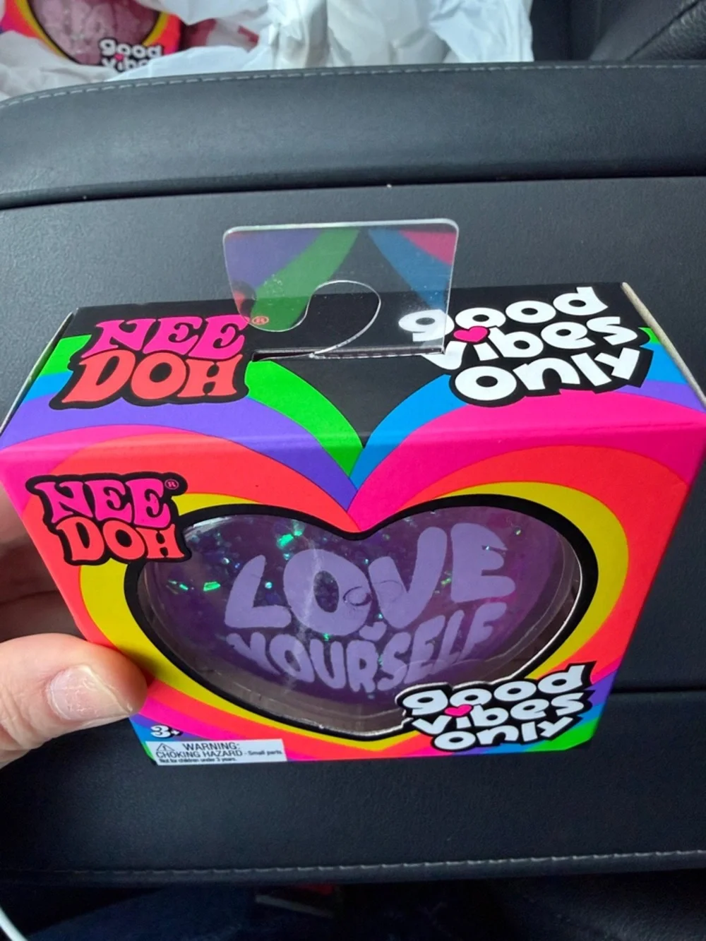 Needoh Purple Heart 'Love Yourself' Stress Ball - Good Vibes Only